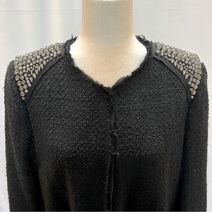 Zara Woman tweed gem coat size L